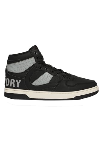 Superdry Herren Vegan Jump High Top Trainer Sneaker, Schwarz, 44 EU von Superdry