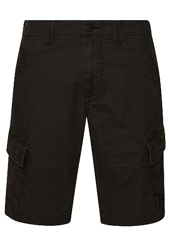 Superdry Herren Vintage Core Cargo Short Sweatshirt, schwarz, XS von Superdry