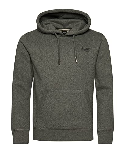 Superdry Herren Vintage Logo Emb Hood Sweatshirt, Grau (Charcoal Grey Marl), XL von Superdry