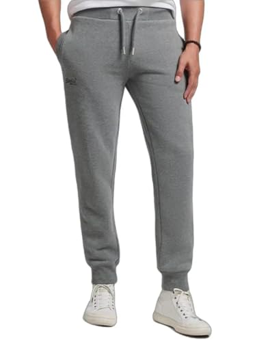 Superdry Herren Vintage Logo Jogginghose aus Bio-Baumwolle mit Stickerei Anthrazitgrau Meliert S von Superdry