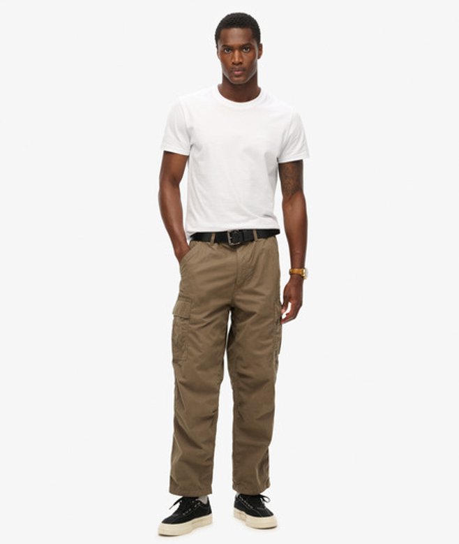 Superdry Herren Vintage Parachute Cargohose aus Bio-baumwolle Kaki - Größe: 32/32 Superdry Herren Vintage Parachute Cargohose aus Bio-baumwolle Kaki - Größe: 32/32 von Superdry