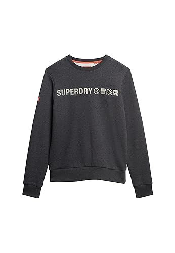 Superdry Herren Workwear Logo Vintage Crew Sweatshirt, Raven Black Marl, Large von Superdry