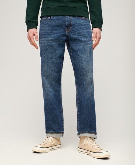 Superdry Men's Schmale Vintage-Jeans mit Geradem Bein Blau - Größe: 28/34 von Superdry