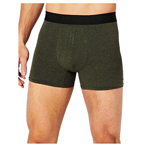 Superdry Mens Multi Triple Pack Boxer Shorts, Black/Olive/Grey, XX-Large von Superdry