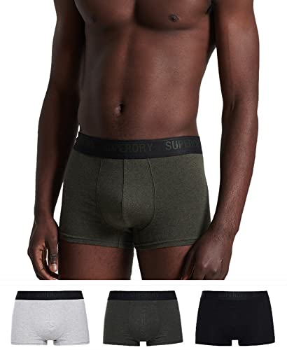 Superdry Mens Multi Triple Pack Trunks, Black/Olive/Grey, XX-Large von Superdry