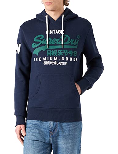 Superdry Mens VL NS Hood Hooded Sweatshirt, Midnight Blue Grit, X-Large von Superdry