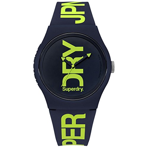 Superdry Herren Analog Quarz Uhr mit Silikon Armband SYG189UN von Superdry