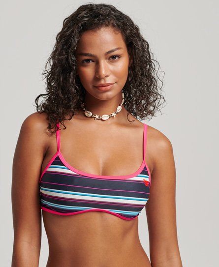 Superdry Women's Damen Bunt Bikinioberteil Gestreift, Größe: 38 - Größe: 38 von Superdry