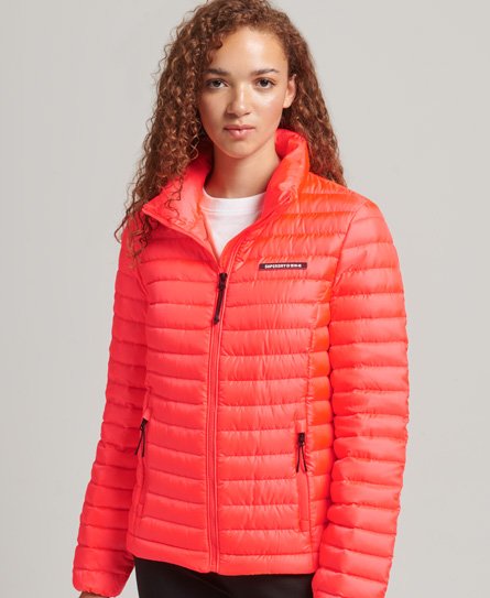 Superdry Women's Tech Core Daunenjacke Koralle - Größe: 42 von Superdry