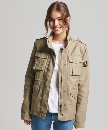 Superdry Women's Vintage M65 Jacke Hellbraun - Größe: 36 von Superdry