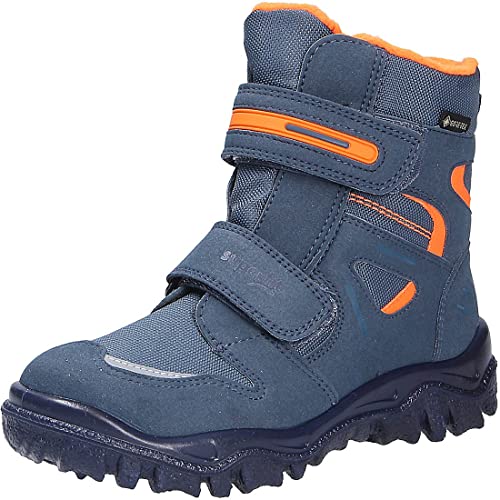 Superfit Jungen Husky warm gefütterte Gore-Tex Schneestiefel, BLAU/ORANGE 8010, 29 EU von Superfit