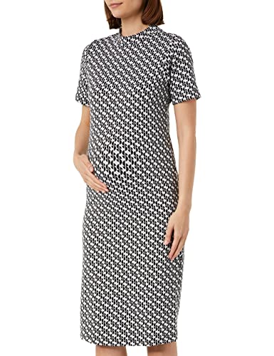 Supermom Damen Dress Farmville Short Sleeve All Over Print Kleid, Black - P090, 38 EU von Supermom