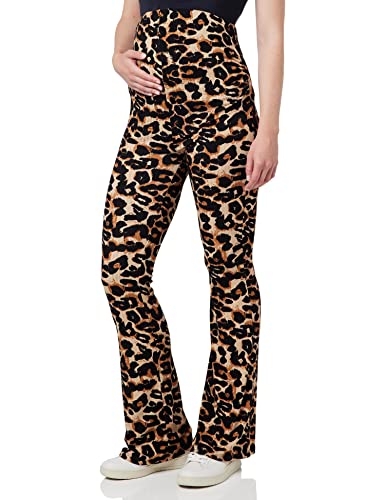 Supermom Damen Pants Gridley Over The Belly Flare All Over Print Hose, Curds & Whey - N096, 38 EU von Supermom