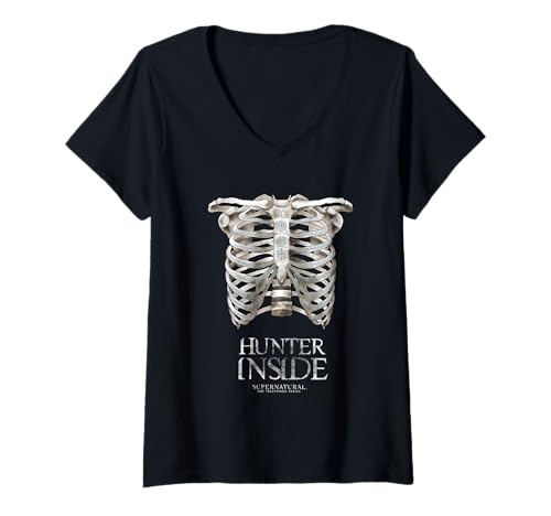 Damen Supernatural Skeleton Halloween T-Shirt mit V-Ausschnitt Damen Supernatural Skeleton Halloween T-Shirt mit V-Ausschnitt von Supernatural