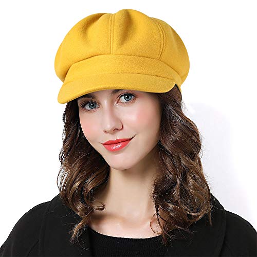 Superora Damen Schirmmütze Barett Ballonmütze Cap Gatsby Schirm Winter Mütze Newsboy von Superora