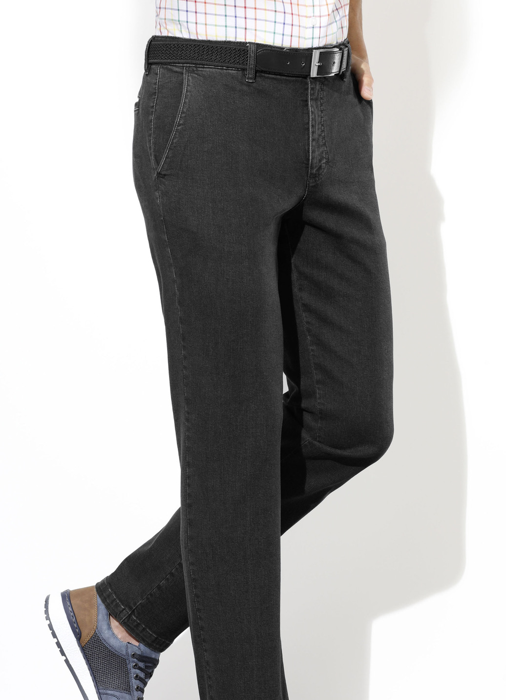 Superstretch-Jeans von "Suprax" in 4 Farben, Schwarz, Größe 29 von Suprax