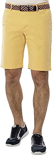 Suprax Herren Bermudas mit Gürtel, weiche Sommer-Shorts für Männer, Hose aus Baumwolle mit Dehnbund, Kurze Chino für die Freizeit, Regular-fit Passform, Größe 48-58 von Suprax