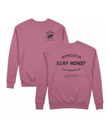 Surf Monkey Klassisches Sweatshirt mit Rundhalsausschnitt für Jungen/Mädchen Sweatshirt aus Bio-Baumwolle, Rosa, 7 Jahre von Surf Monkey