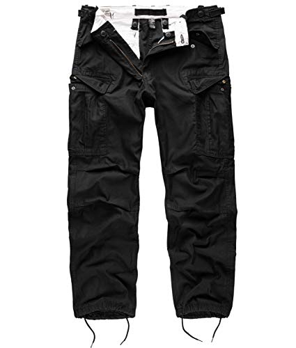 Surplus Raw Vintage Herren Cargo Fatigues Trousers, Schwarz, XL von Surplus Raw Vintage