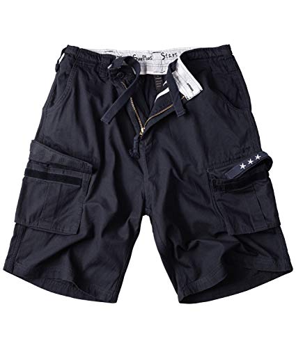Surplus Raw Vintage Herren Cargo Shorts Stars Bermuda, Dark Blue XL Kurze Hose in Army Style 100% Baumwolle große Taschen mit Klettverschluss Camouflage Washed Sommerhose Outdoor Arbeit Freizeit Surplus Raw Vintage Herren Cargo Shorts Stars Bermuda, Dark Blue XL Kurze Hose in Army Style 100% Baumwolle große Taschen mit Klettverschluss Camouflage Washed Sommerhose Outdoor Arbeit Freizeit von Surplus Raw Vintage