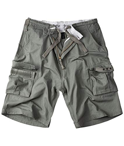Surplus Raw Vintage Herren Cargo Shorts Stars Bermuda, Oliv Light XL Kurze Hose in Army Style 100% Baumwolle große Taschen mit Klettverschluss Camouflage Washed Sommerhose Outdoor Arbeit Freizeit Surplus Raw Vintage Herren Cargo Shorts Stars Bermuda, Oliv Light XL Kurze Hose in Army Style 100% Baumwolle große Taschen mit Klettverschluss Camouflage Washed Sommerhose Outdoor Arbeit Freizeit von Surplus Raw Vintage