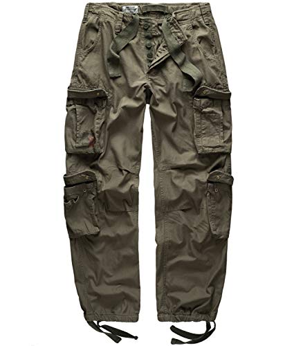 Surplus Raw Vintage Airborne Herren Cargo Hose, Oliv, 4XL Surplus Raw Vintage Airborne Herren Cargo Hose, Oliv, 4XL von Surplus Raw Vintage