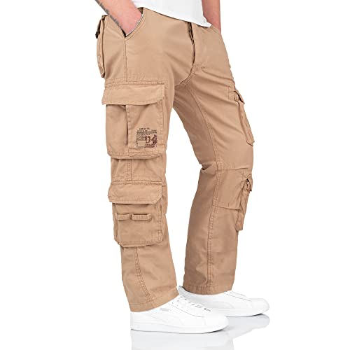 Surplus Raw Vintage Airborne Slimmy Herren Cargo Vintage Hose, Beige, XXL Surplus Raw Vintage Airborne Slimmy Herren Cargo Vintage Hose, Beige, XXL von Surplus Raw Vintage