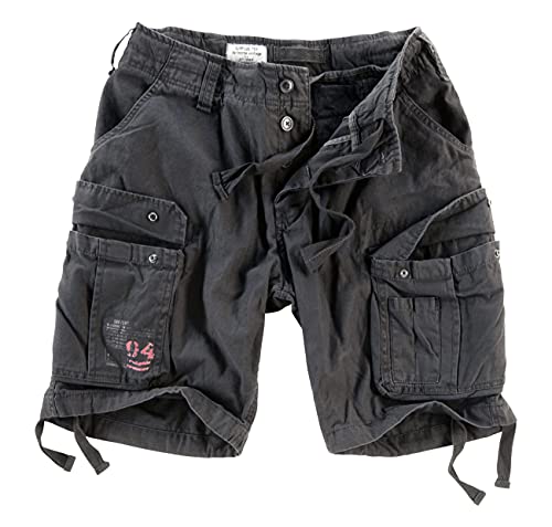 Surplus Raw Vintage Airborne Vintage Herren Cargo Shorts, schwarz, S von Surplus Raw Vintage