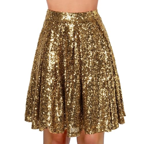 Paillettenrock Damen,Tüllrock Damen,Damen Glitzer Pailletten Rock Goldener Rock Minirock Kurz Mini Rock Faltenrock Tanz Rock Faltenrock Stilvoll Glitzer Rock Karneval Hohe Taille Rock Kostüm Paillettenrock Damen,Tüllrock Damen,Damen Glitzer Pailletten Rock Goldener Rock Minirock Kurz Mini Rock Faltenrock Tanz Rock Faltenrock Stilvoll Glitzer Rock Karneval Hohe Taille Rock Kostüm von Surttan