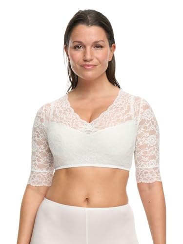 Susa Damen 5568 Wiesn-Zauber Dirndl-Bluse halbarm, Ivory, 32 von Susa