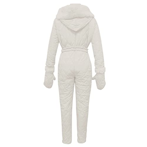 Ski Overall Für Damen Skianzug Mode Hoodie Skijacke Skioverall Schneeanzug Daunen Skianzug Winter Ski Jumpsuit Outdoor Sport Overall Mit Reißverschluss Lässig Dick Snowboard Skisuit Skibekleidung von Susenstone