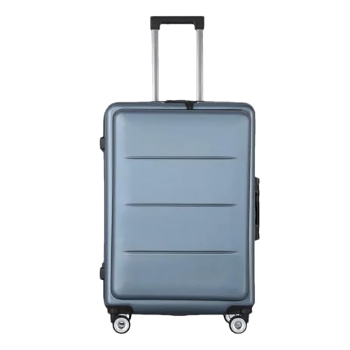 Kabinen-Reisekoffer auf Rädern Rollgepäck Herren Trolley Koffer Große Kapazität Handgepäck, H01 Blau, 61 cm (24 zoll) von Suwequest
