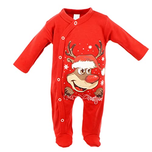 Svetli Baby Strampler | Jungen | Langarm | 100 Percent Baumwolle | Overall | Spielanzug | Einteiler | Spielanzug | Body | Strampelanzug | Babykleidung | Spieler (56, Weihnachten) von Svetli