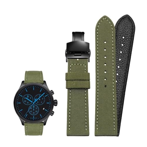 18 mm 19 mm 20 mm 21 mm 22 mm 23 mm 24 mm Nylon-Canvas-Uhrenarmband, universelles Armband for Männer und Frauen, Sport, passend for Tissot, passend for Timex, passend for Seiko-Uhren (Color : Green-b von Svincoter