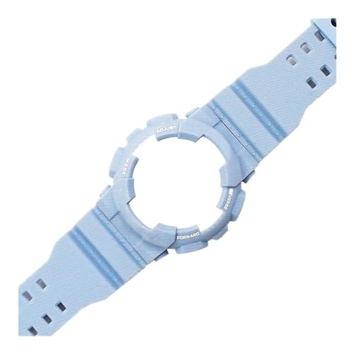 Uhrenzubehör Passend for Casio G-SHOCK Tarnharz Passend for GA-110 100 120 GD-100 Armband Uhrengehäuse Sportarmband for Herren und Damen (Color : Denim light blue, Size : 16mm) von Svincoter