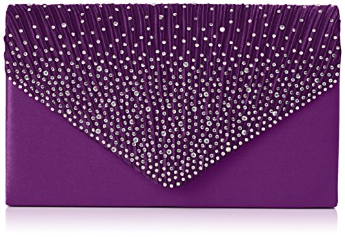 SwankySwans Damen Clutch Abby mit Strasssteinen, Umschlag-Stil, Violett (Violett), Einheitsgröße von SwankySwans