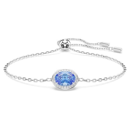 Swarovski Constella Armband, Blaues und Rhodiniertes Damenarmband mit Filigraner Kette und Strahlenden Swarovski Kristallen von Swarovski