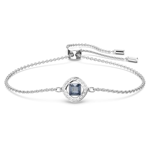 Swarovski Angelic Square Armband, Rhodiniertes Damenarmband mit Weißen Kristallen von Swarovski