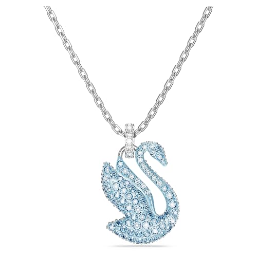 Swarovski Iconic Swan Anhänger, Rhodinierte Damenhalskette mit Schwan-Motiv und Strahlenden Swarovski Kristallen von Swarovski