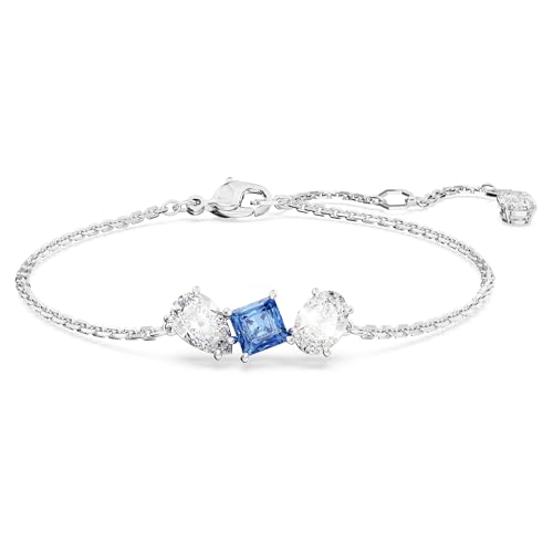 Swarovski Mesmera Armband, Rhodiniertes Damenarmband mit Blauen und Weißen Swarovski Kristallen von Swarovski