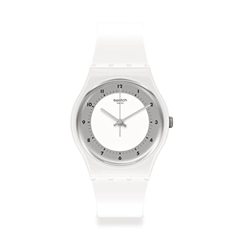 Swatch Uhr Gent Bio SO28W104 WEISSER THAN WHITE, Armband von Swatch