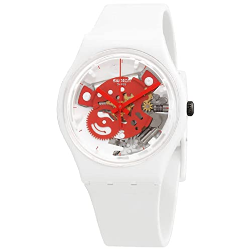 Swatch Gent Bioceramic Lacquered SO31W104 Time to Red Small, Gurt von Swatch