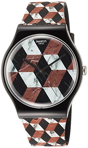 Swatch Herren Analog Quarz Uhr mit Silikon Armband SUOB142 von Swatch