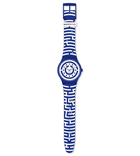 Swatch Herren Analog Quarz Uhr mit Silikon Armband SUOZ279 von Swatch