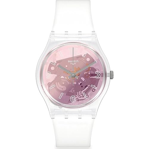 Swatch Quarz Damenuhr GE290, Transparent, Gurt von Swatch