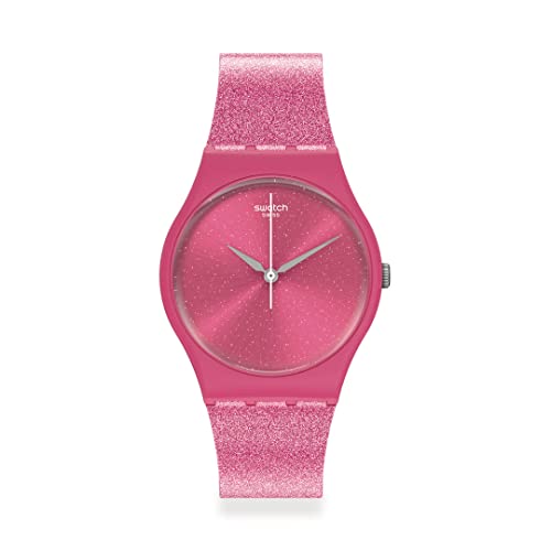 Swatch SO28P101 Armband-Uhr Magi Pink Analog Quarz Silikon-Band Ø 34 mm von Swatch