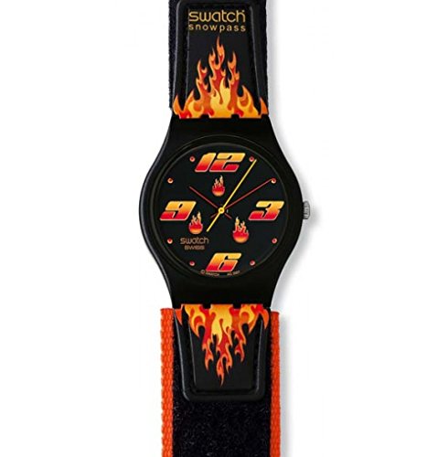 Swatch Unisex Armbanduhr FIRE Guard Analog Quarz Textil SKB106 von Swatch