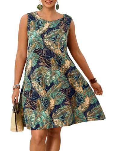 SweatyRocks Damen Curvy Tank Kleid Sommerkleid Große Größen Kleider Bohokleid Sommerkleider Kurzes Strandkleid Tunika Freizeitkleid Dunkelblau 2XL SweatyRocks Damen Curvy Tank Kleid Sommerkleid Große Größen Kleider Bohokleid Sommerkleider Kurzes Strandkleid Tunika Freizeitkleid Dunkelblau 2XL von SweatyRocks