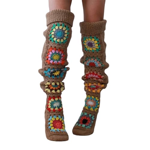 Damen Oberschenkelstrümpfe Vintage Stil Gehäkelte Overknee Socken Warme Winter Beinstulpen Über Kniehohe Strümpfe Geschenke Extra Beinstulpen Für Frauen von Swetopq