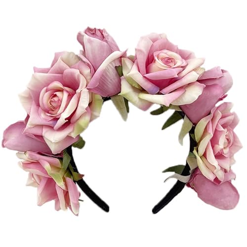 Elegantes Blumen-Haarband, Bohemian-Stirnband für Mädchen, trendiges Modell, Show, Aufführungen, Hochzeit, Party, Schmuck, Blumen-Haarbänder für Frauen, Blumen-Stirnband für Mädchen, Blumen-Stirnband von Swetopq